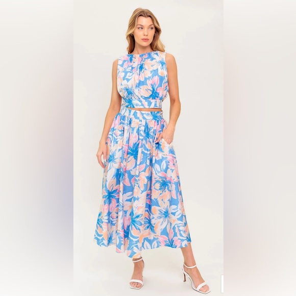 Flying Tomato Dresses & Skirts - SUMMER HARMONY TIE TOP &
SKIRT SET - POWDER BLUE  NWT